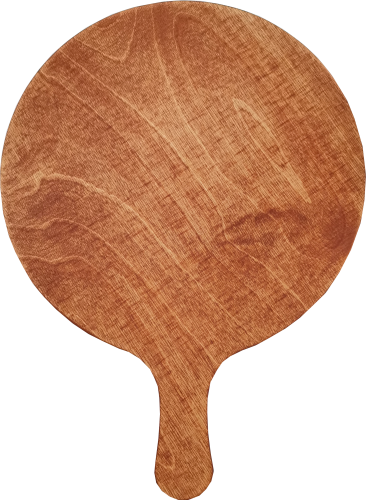 Planche à Pizza En Bois Bouleau XL - Ø 40cm, Poignée, Robuste - Pour Service à Table Authentique